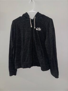 Nike Sportswear Gym Vintage Full-Zip Hoodie Dark Grey Small